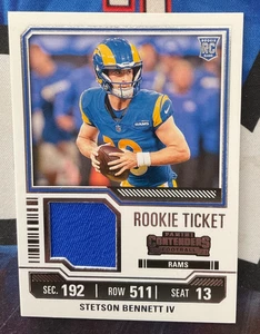2023 Panini Contenders Football #TS32 Stetson Bennett IV Patch Rookie Ticket RC - Picture 1 of 2