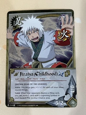 Naruto CCG, Jiraiya (Childhood), 719, 1st Edition, MP/LP, Foil - Image 1 of 2