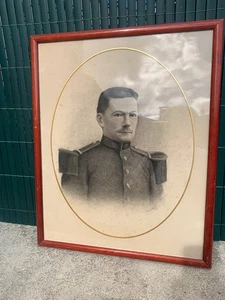 Dessin signé 1905 portrait d"un officier MILITAIRE première guerre mondiale - Photo 1/5