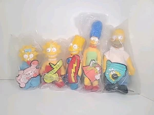Peluche pupazzi Burger King The Simpsons vintage 1990 set completo di 5 - Foto 1 di 6