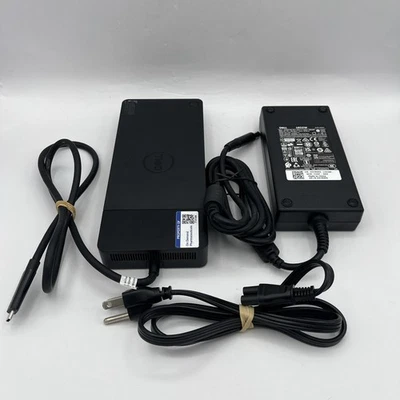 Док-станция для ноутбука Dell WD19TB Thunderbolt USB-C K20A с адаптером переменного тока 180 Вт - Изображение 1 из 4