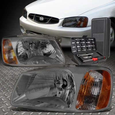 PARA 00-02 ACENTO CARCAÇA FUMÊ ÂMBAR LÂMPADAS DE FAROL DE CANTO ESQUERDA DIREITA + CONJUNTO DE FERRAMENTAS - Imagem 1 de 4