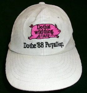 DE COLECCIÓN AÑOS 80 1988 PUYALLUP FAIR TRUCKER SOMBRERO GORRA SNAPBACK WA ESTADO PANA BORDADO - Imagen 1 de 4