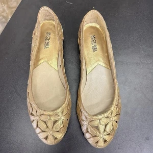 Michael Kors GoGo ballet flats leather bronze women’s US 11 - Picture 1 of 4
