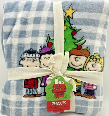 Manta Berkshire Peanuts Christmas VelvetLoft Throw Grande 55" X 70", Nueva Foto 1 de 2