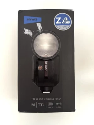 NEEWER Z2-F Z2F 2.4G TTL HSS Round Head Flash Light Speedlite Fujifilm Cameras - Image 1 of 4