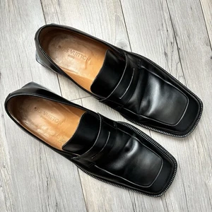 Louis Vuitton Schwarz Leder Slipper Halbschuhe Herren Größe 11 Hergestellt in Italien - Bild 1 von 24