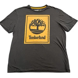 Timberland T Shirt Mens Large Black Regular Fit Large Logo Size Large - Picture 1 of 7