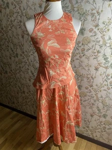 Conjunto Top Falda Antonio Melani Nico Volantes Floral Midi Mujer Talla 2 - Imagen 1 de 11