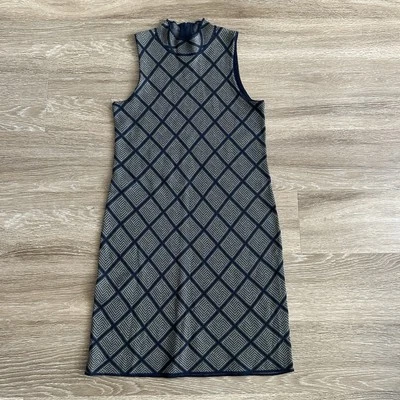 Vestido geométrico Romeo & Juliet Couture gris azul para mujer mediano Foto 1 de 4