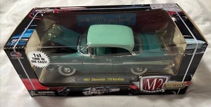 M2 Machines 1957 Chevrolet 210 Hardtop Green Two-Tone 1:24 In Box - Picture 1 of 6