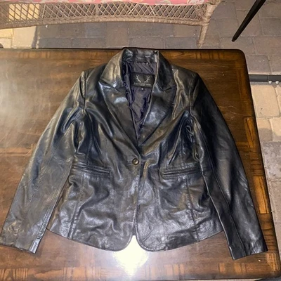 Bod & Christensen Women’s  M Leather Jacket/ Black - Image 1 of 4