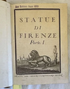 STATUEN VON FLORENZ GIOVANNI CHIARI TITELBLATT GAETANO VASCELLINI 86 TABELLEN 1760 - Bild 1 von 8