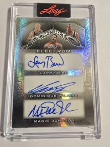 2024 Leaf Electrum Power Trio Triple Auto Metal #1/1 Bird/Wilkins/Johnson - Picture 1 of 4