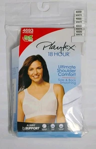 Playtex 18 Hour Silky Soft Smoothing Cool & Breathable Wireless 40DD White Bra - Picture 1 of 2