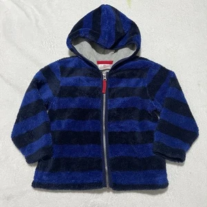 Hanna Andersson Plush Navy/Blue Zip Up Sz 100 US 4 - Picture 1 of 7
