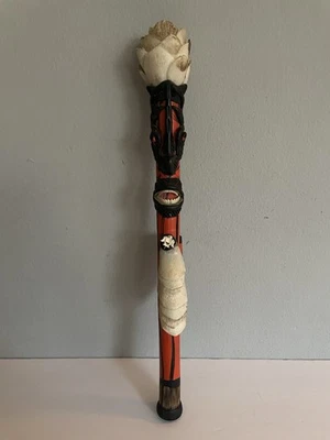 Vintage Brazilian Indigenous Amazon Tribal Handmade Blow Dart 14” W/Face - Image 1 of 4