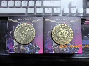 League of Legends Arcane Zircon Commemorative Coin JINX VI Caitlyn Gold Coin - Picture 1 of 18