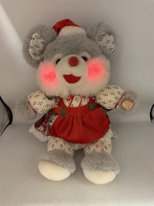 VINTAGE CHRISTMAS MOUSE PLUSH TOY MUSIC AND LIGHTED GREAT AMERICAN FUN - Picture 1 of 14