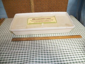 Vintage SILITE Bar Condiment Caddy, 4 Compartments w/ Snap-on Lids - Picture 1 of 9