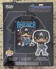 Funko Marvel Avengers Endgame Fye Limited Edition Captain America Xl Shirt & Pop