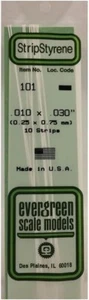 Evergreen 101,010" x 0,030" x 14" Styrolstreifen (10) Neu Kostenloser Versand - Bild 1 von 1