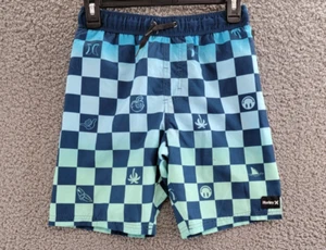 HURLEY Character Check Pull-On Swim Trunks Boys M Night Force Drawstring Waist - Picture 1 of 16
