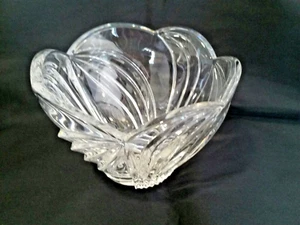Lenox Schale klar Bleikristall 6,5x4-1/4" Wirbel Tulpe Design Jakobsmuschel Rand Vintage - Bild 1 von 9