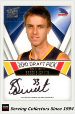 2011 Select AFL Infinity Draft Pick Signature Card DPS14 Brodie Smith (Crows)