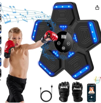 LOLBOX Music Boxing Machine for Adults Kids Smart Bluetooth Boxing Machine Wall Mounted