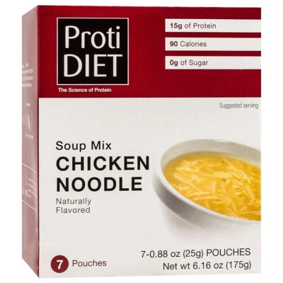 ProtiDiet High Protein Chicken Noodle Soup, 15g Protein, Low Calorie, Low Carb, - Image 1 of 3