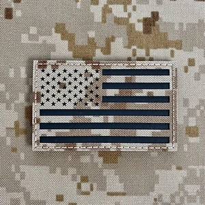 US Amerikanische Flagge Aufnäher USA Wüste Digital Moral IR - Hook & Loop - Bild 1 von 2