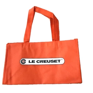 LE CREUSET - SMALL ORANGE FABRIC SHOPPER/GIFT BAG - REUSABLE - NEW - Picture 1 of 1