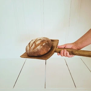 Antique French Bread Oven Shovel | Rustic Wood Peel | Early 1900s Bakery Tool - Picture 1 of 10