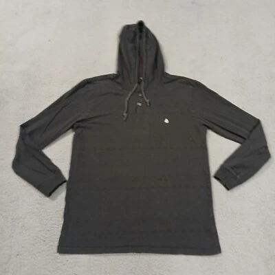 Volcom Sudadera con Capucha Para Hombres Pequeña Gris Henley Ligera Monopatín Pullover Algodón Foto 1 de 4