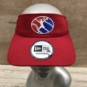 New Era Urban Initiative Softball Red Visor Hat Cap