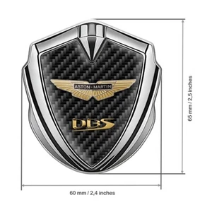 Aston Martin Solid Metal Shield Emblem 60/65mm silicone Badge, Auto Accessories - Picture 1 of 6