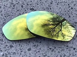 LENTES DE REPUESTO POLARIZADAS DE ESPEJO DORADO 24K PARA GAFAS DE SOL OAKLEY WHISKER - Imagen 1 de 3