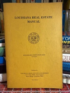 Louisiana Real Estate Manual Third Edition (1977) With 1984 Instructions - Bild 1 von 5