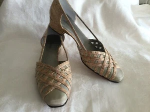 Ros Hommerson Damen Kork Mesh Slingback beige Schuhgröße 8,5 N - Bild 1 von 4