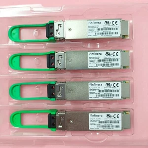 Infinera QSFP28 100G TOM-100G-Q-CLR4 130-0349-001 WOTRD3CLAA transceiver module. - Picture 1 of 3