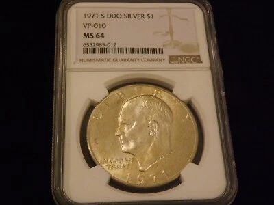 1971  $1       DDO     Eisenhower        NGC   MS 64 - Image 1 of 2