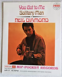 Neil Diamond 4" - You Got to Me/Solitary Man - SEALED Hip Pocket Record - Picture 1 of 7