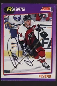 Ron Sutter Philadelphia Flyers Autographed 1991 Score #298 Hockey Card JSA 16H - Picture 1 of 2