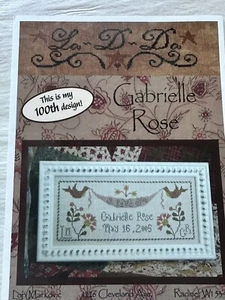 La D Da Cross Stitch chart only Gabrielle Rose Birth Chart 100th Design - Picture 1 of 4