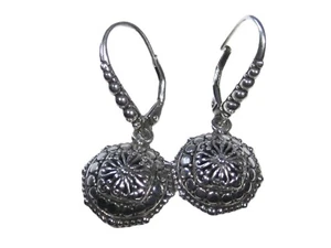 Sarda Sterling Silver Passionately Pursue Wisdom Leverback Earrings - Picture 1 of 7