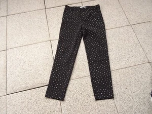 Gerade Stretch Hose Chino Gr. 36 von MNG (Mango) schwarz mit weiß-braunen Punkte - Bild 1 von 6
