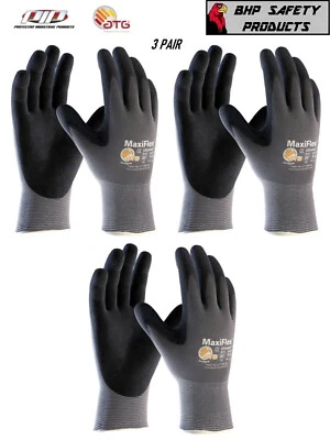 GUANTES DE TRABAJO PIP 34-874 MaxiFlex Ultimate micro espuma con agarre de nitrilo recubiertos 3 pares Foto 1 de 4