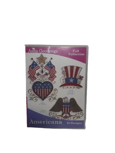 Anita Goodesign Americana Embroidery Machine Design CD NEW 142AGHD - Picture 1 of 9