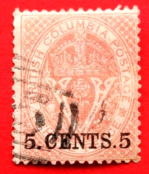 Vancouver Island #9 Surcharge Seal of British Columbia Used - Image 1 of 1